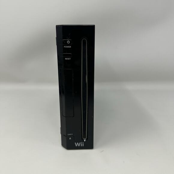 Nintendo Wii RVL-101 Black Console Bundle White Controller Tested Works - Picture 6 of 11